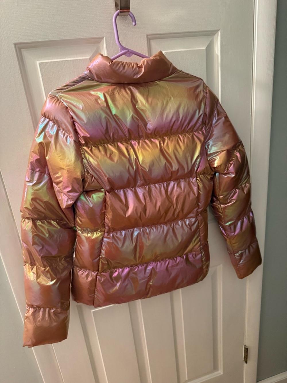 Fabletics Iridescent Rainbow Puffer Jacket - Picture 3 of 5